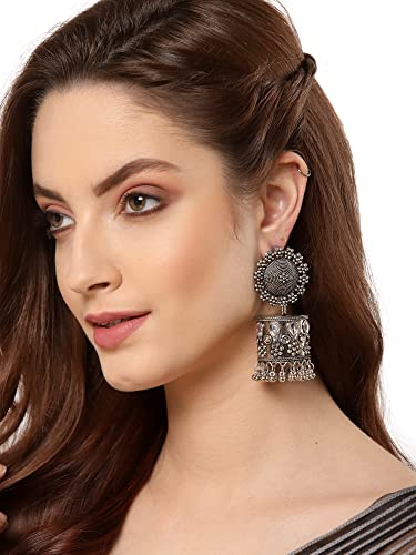 Stylish Oxidised Jhumka Earrings for Women